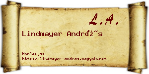 Lindmayer András névjegykártya