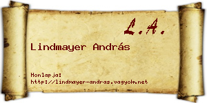 Lindmayer András névjegykártya